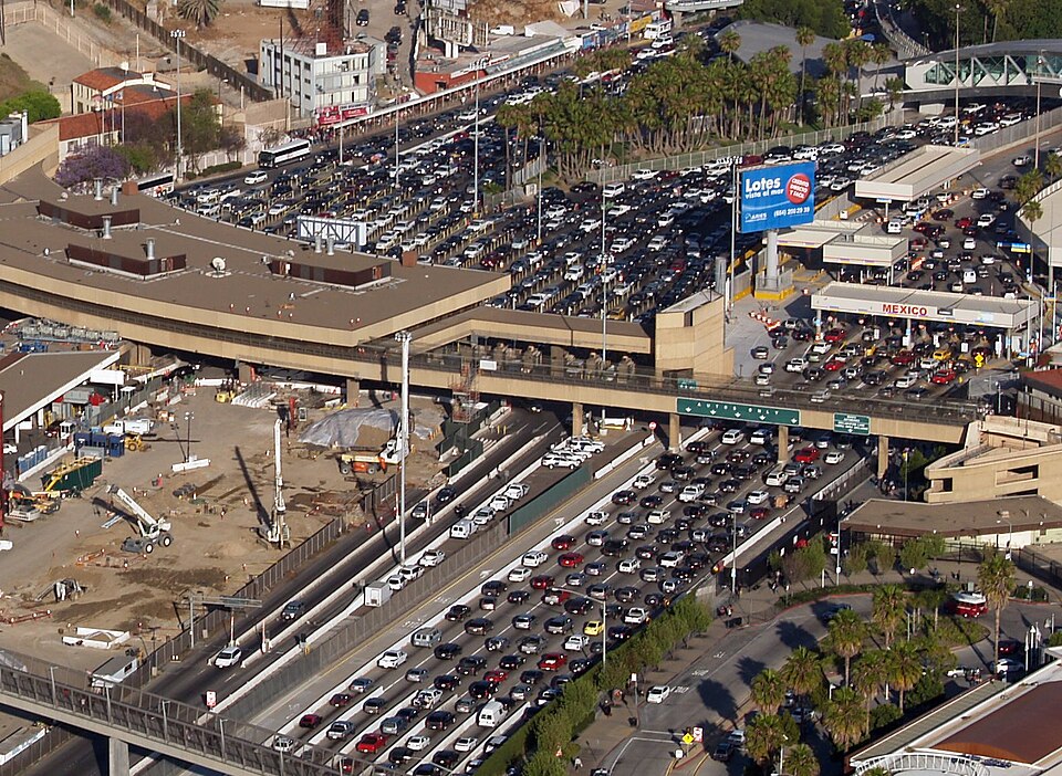 Traffic at the San Ysidro border crossing.