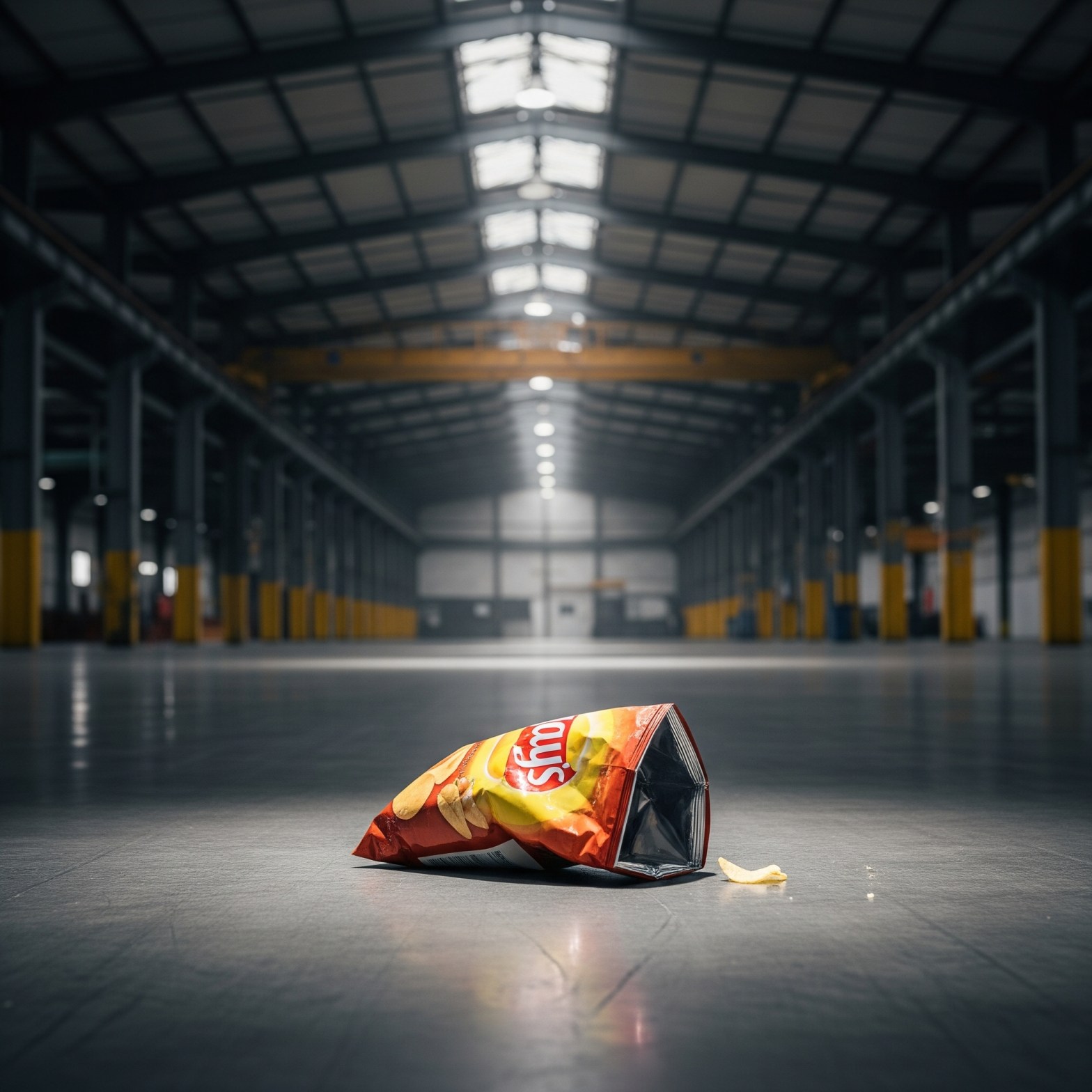 Empty bag of Lays potato chips